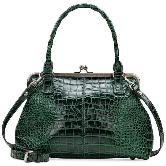Patricia Nash Handbags - NWT Patricia Nash Green Crocodile print Leather Satchel Crossbody